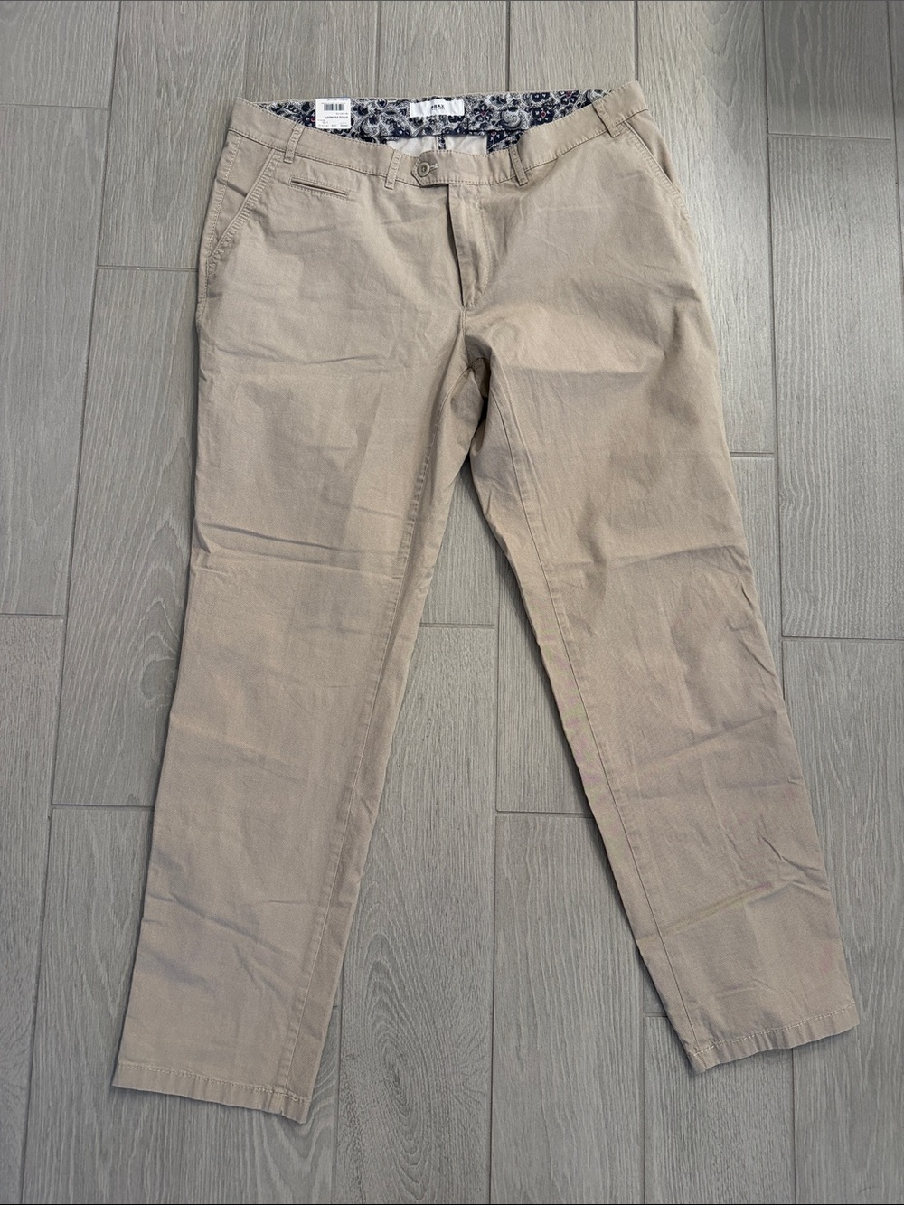 Brax Men's Slim Fit Khaki Chinos - Beige